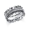 YinShan Spinner Ring 925 Sterling Silver Fidget Rings for Anxiety Stress Relieving ADHD Vintage Thumb Rings Women Men Size 7 view 1