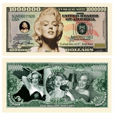 American Art Classics Pack of 25 - Marilyn Monroe Million Dollar Bills - Best Gift for Lovers of Norma Jean