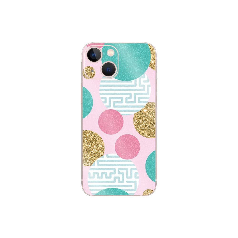 MightySkins Glossy Glitter Skin Compatible with Apple iPhone 13 Mini - Golden Bubbles | Protective, Durable High-Gloss Glitter Finish | Easy to Apply and Change Styles | Made in The USA