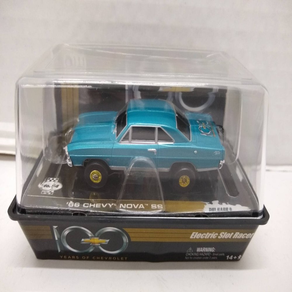 Auto World SC236 100 Years 1966 Nova SS HO Scale Electric Slot Car - Blue