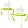 Soft Spout Transition Sippy Cup Kit for Comotomo Baby Bottles - Botabee Conversion Kit Fits 5 and 8 Ounce Bottle - Sippy Cup Baby Bottle Nipple with Weighted Straw & Bottle Handles (Pack of 2, Green) view 1