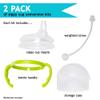 Soft Spout Transition Sippy Cup Kit for Comotomo Baby Bottles - Botabee Conversion Kit Fits 5 and 8 Ounce Bottle - Sippy Cup Baby Bottle Nipple with Weighted Straw & Bottle Handles (Pack of 2, Green) view 2