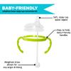 Soft Spout Transition Sippy Cup Kit for Comotomo Baby Bottles - Botabee Conversion Kit Fits 5 and 8 Ounce Bottle - Sippy Cup Baby Bottle Nipple with Weighted Straw & Bottle Handles (Pack of 2, Green) view 3
