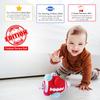 The Season Toys Football Bumpy Ball for Baby Cognitive Developmental, Baby Boys & Girls  Newborn to 36 Months Sensory Football Rattle Toy, Red view 2