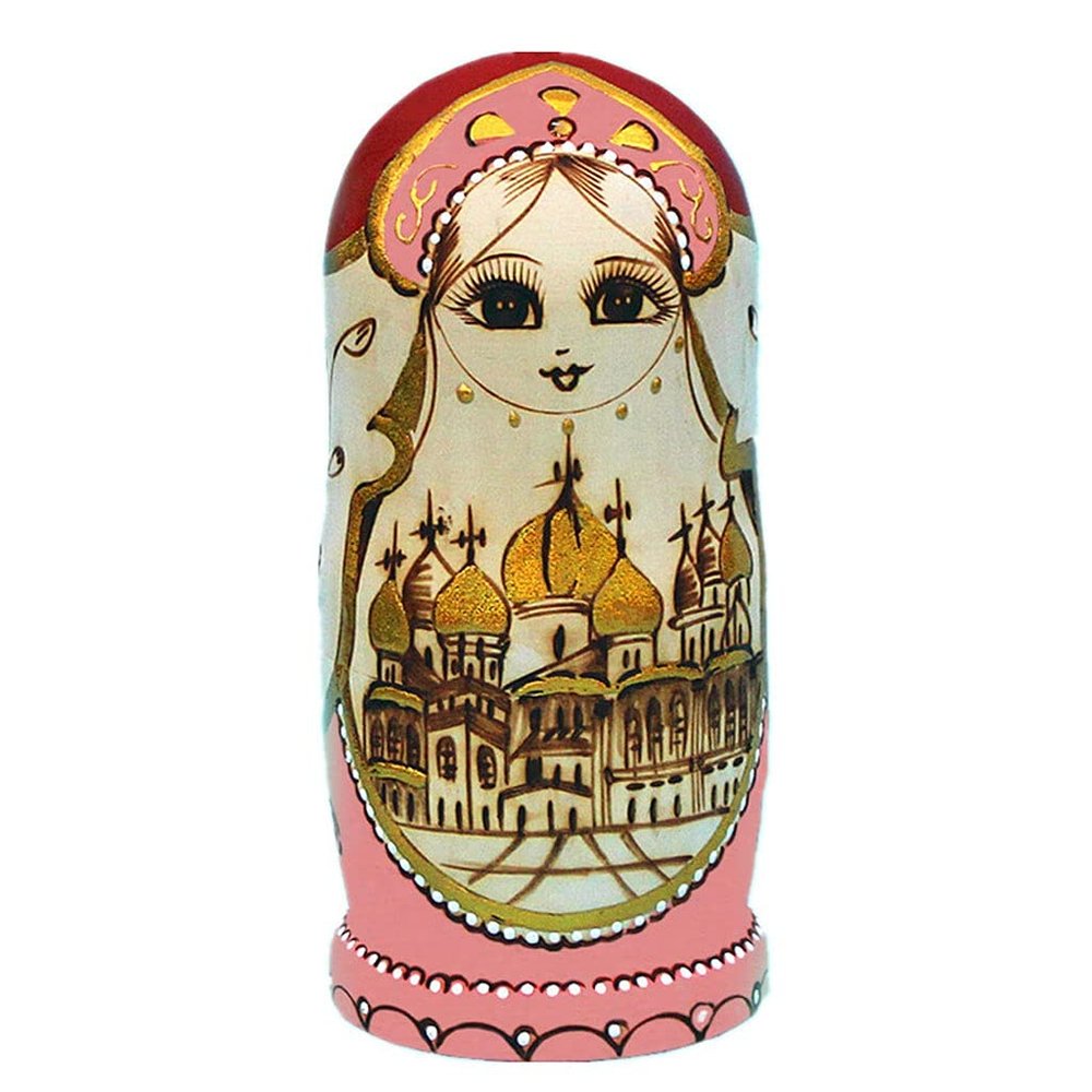 KKNH Matryoshka Russian Nesting Doll 10 Pieces Traditional Russian Nesting Dolls Wooden Decoration Gift Doll Creative Home Decoration Gifts Christmas Wish Gift