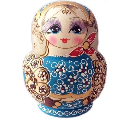 KKNH Matryoshka Matryoshka 10-Piece Nesting Dolls Handmade Wooden Russia Nesting Dolls Toy Decoration Birthday Gift Christmas Wish Gift