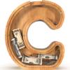 Sulevalt 12" Extra Large Wooden Letter Piggy Banks - Piggy Banks for Boys Girls Kids, Alphabet Money Banks with Initial C - Coin Banknote Bank Birthday/Christmas for Kids view 1