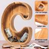 Sulevalt 12" Extra Large Wooden Letter Piggy Banks - Piggy Banks for Boys Girls Kids, Alphabet Money Banks with Initial C - Coin Banknote Bank Birthday/Christmas for Kids view 2