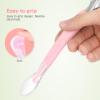 Hemoton Double-Headed Baby Food Scraper Spoon 2-in-1 Silicone Fruit Puree Feeding Utensil Soft Scraping Spoon for Infant Feeding and Weaning 8.7 Inch view 4