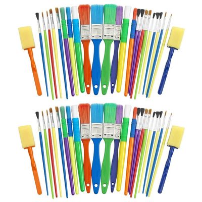 50 Assorted Paint Brush and Applicators in a Cylinder