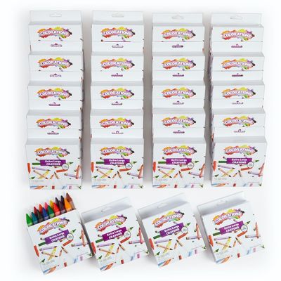 24 sets of 12 Extra Large Crayons, Great For Classroom, Easy for Little Hands to Use