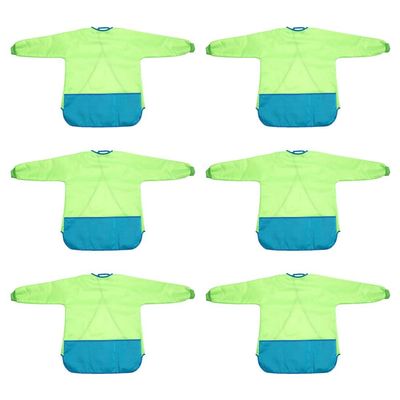 6 Long Sleeved Waterproof Art Smock, Pre School, Washable, Full Coverage