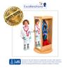 Excellerations Spinning Dress Up Storage Kids Costumer Organizer Unit, Pretend Play Storage, Playroom Accessory Great for Imaginative Play, Rotating Unit with Cubbies, Hooks, and Mirrors view 3