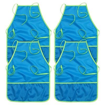 Colorations (r) 4 Water Proof Aprons, Easy to tie Strings at Neck and Back, Perfect for Kids.