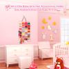 Vimiv Hair Bows Holder & Organizer w/Large Capacity, 16 Ribbons,Bows Organizer, Baby Hair Accessory Storage Display with Sturdy Rope, Wall Hanging for Girl Room & Nursery Decor view 2
