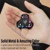 FREELOVE Metal Fidget Spinner for Adults, Upgraded Fox, Stainless Steel Fidget Toys, High Spin Long Spinning Finger Gyro, Small Mini Fidget Block, Silent Bearings EDC for Men Anxiety Cool view 2