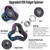 FREELOVE Metal Fidget Spinner for Adults, Upgraded Fox, Stainless Steel Fidget Toys, High Spin Long Spinning Finger Gyro, Small Mini Fidget Block, Silent Bearings EDC for Men Anxiety Cool view 3