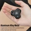 Freelove Upgraded Fox Tri 1.8'' Fidget Spinner with Steel Beads, Luminous Metal Spinners Toys for Adults, Premium Bearing 2~4 Min, Autism Sensory ADHD Anxiety Focus Meditation, Aluminum Alloy, Black view 2