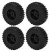 RC Car Rubber Tires, Exquisite Workmanship RC Car Tyre Wheel Strong Grip for MN D90 D91 D96 D99 for WPL B14 B24 C14 C24(R789BL Black) view 1