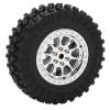 RC Car Rubber Tires, Exquisite Workmanship RC Car Tyre Wheel Strong Grip for MN D90 D91 D96 D99 for WPL B14 B24 C14 C24(R789S Silver) view 2