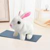 DYNWAVE Soft Toy, Walking Jumping Sounds Hopping Flopsie Bunny Dolls Stuffed Animal, Bunny Robot for Preschool Kids Children Girls and Boys, White view 2
