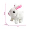 DYNWAVE Soft Toy, Walking Jumping Sounds Hopping Flopsie Bunny Dolls Stuffed Animal, Bunny Robot for Preschool Kids Children Girls and Boys, White view 4