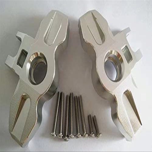 for UDR Traxxass Unlimited Desert Racer 8552 Silver 2PCS CNC Aluminum Axle Carriers Front C-Hubs