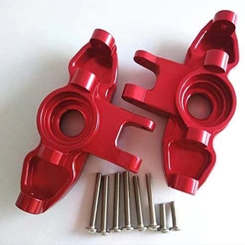 for UDR Traxxass Unlimited Desert Racer 8552 Red 2PCS CNC Aluminum Axle Carriers Front C-Hubs