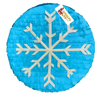 16" Snowflake Pinata Blue & Silver Color Xmas Christmas Party Supplies for Winter Theme Party