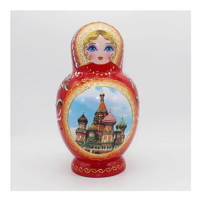 Nesting Dolls Russian Nesting Dolls Hand Painted 10 Pieces Wooden Matryoshka Stacking Dolls Toy Set for Xmas Easter Home Decoration Creative Gifts