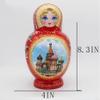 Nesting Dolls Russian Nesting Dolls Hand Painted 10 Pieces Wooden Matryoshka Stacking Dolls Toy Set for Xmas Easter Home Decoration Creative Gifts view 2