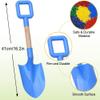Kids Sand Shovels 16" Long Kids Beach Spade Durable Wood Handle ABS Plastic Spade Garden Tool Set for Kids Adults Garden Sand Snow Backyard Summer Beach Shoolbackyard Sandbox 3- Pink Blue Yellow view 3