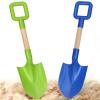 Dilabnba Beach Sand Toys Shovels for Kids Adults, 16inch/40cm Toddler Garden Beach Sand Spade Shovels for Digging Snow, Plastic Garden Sandbox Toy Set with Long Wooden Handled(2PCS) view 1