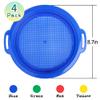 Sand Sifter Sieves for Kids - Heavy Duty ABS Beach Sifter Discovery Toy for Gardening, Digging, Finding Treasure Shells & Shark Teeth - Gift for Travel Beach Party (4PCS) view 2
