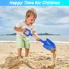 16'' Long Kids Beach Shovels Sand Spade Toys Gardening Tools with Wooden Handled, ABS Plastic Sturdy Scoop for Shoveling Digging Sand Snow Sandbox Backyard Summer Travel (3PCS - Blue Green Red) view 2