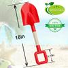 16'' Long Kids Beach Shovels Sand Spade Toys Gardening Tools with Wooden Handled, ABS Plastic Sturdy Scoop for Shoveling Digging Sand Snow Sandbox Backyard Summer Travel (3PCS - Blue Green Red) view 3