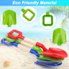 16'' Long Kids Beach Shovels Sand Spade Toys Gardening Tools with Wooden Handled, ABS Plastic Sturdy Scoop for Shoveling Digging Sand Snow Sandbox Backyard Summer Travel (3PCS - Blue Green Red) view 4