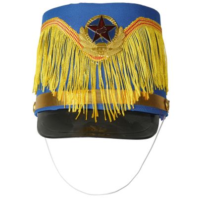 CHICTRY Children Band Major Hat Nutcracker Toy Soldier Hat Marching Band Drummer Boy Hat Cosplay Party Costume Accessories Type G Blue One Size