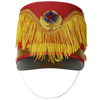 CHICTRY Children Band Major Hat Nutcracker Toy Soldier Hat Marching Band Drummer Boy Hat Cosplay Party Costume Accessories Type D Red One Size