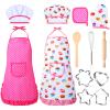 Cunhill 13 Pcs Kids Cooking and Baking Set Chef Costume Kids Toddler Dress up Pretend Play Kitchen Toys Birthday Children Chef Role Play Sets for 2 to 6 Year Old Girls view 1