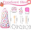 Cunhill 13 Pcs Kids Cooking and Baking Set Chef Costume Kids Toddler Dress up Pretend Play Kitchen Toys Birthday Children Chef Role Play Sets for 2 to 6 Year Old Girls view 3