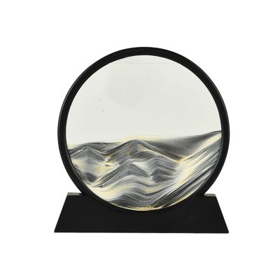 Moving Sand Art Picture Flowing Sand Painting,Sand Picture,3D Deep Sea Dynamic Sandscape,Tabletop Sand Picture for Bedroom Office Hotel Home Decor Party Gift (Color : A, Size : 7INCH)