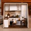 WonDerfulC Dollhouse Kit 3D Wooden Mini Doll House with Furniture Paper Art Room Decoration DIY House Kit with LED Lights Creative Valentine's Wedding Gift view 3