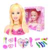 Maedack Makeup Pretend Playset for Girls - 17Pcs Hairdressing Styling Head Doll Makeup Toy Educational Toy Gift -A view 1