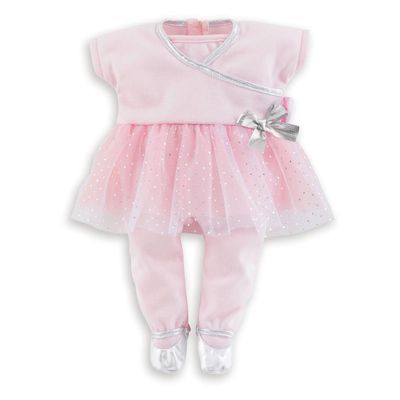 Corolle Sport Dance Baby Doll Outfit Set - Premium Mon Grand Poupon Baby Doll Clothes and Accessories fit 14" Dolls , Pink