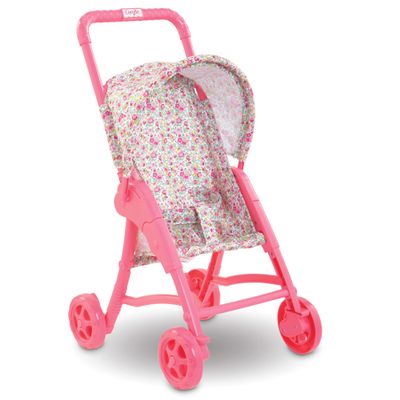 Corolle Mon Premier Poupon Foldable Baby Doll Stroller Set - Lightweight Toy Stroller for Toddlers 1-3 - Pink & White Doll Carriage for 12 Inch Dolls