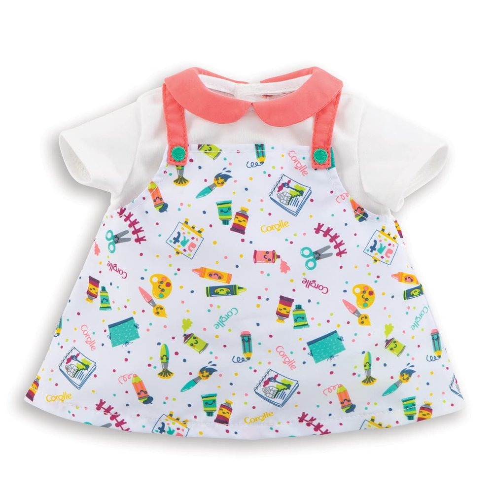 Corolle Little Artist Dress Baby Doll Outfit - Premium Mon Premier Poupon Baby Doll Clothes and Accessories fit 12" Dolls