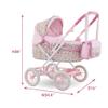 Corolle Baby Doll Stroller for Girls, Foldable Kids Toy Baby Stroller for Dolls with Carriage Design, Pink Pram view 3