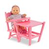Corolle Baby Doll High Chair - 2-in-1 Design fits 14" and 17" Baby Dolls, Pink view 4