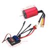 Alomejor RC Car Transmitter Receiver, 2.4G CH2 Radio Remote Controller with 2838 3600KV Brushless Motor and 30A 2 in 1 ESC for RC Car Boat Truck view 3
